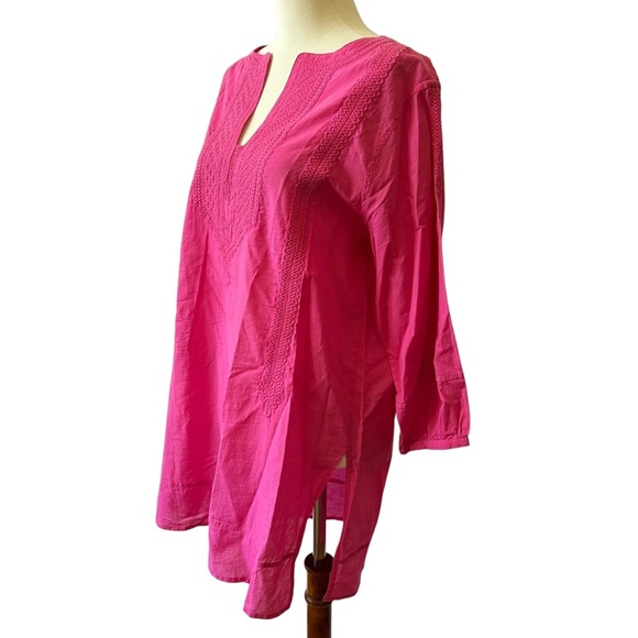 ROLLER RABBIT TUNIC M BARBIECORE COTTON  BEACH RESORT VACATION COASTAL GRANDMA - Picture 4 of 12